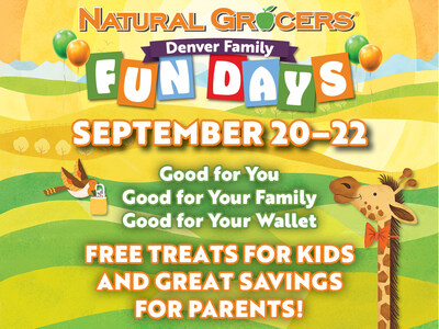 Natural Grocers invites customers to its first “Denver Family Fun Days”, September 20–22, 2024. 23 Denver Metro store customers can enjoy family-friendly freebies and discounts on select products perfect for kids.