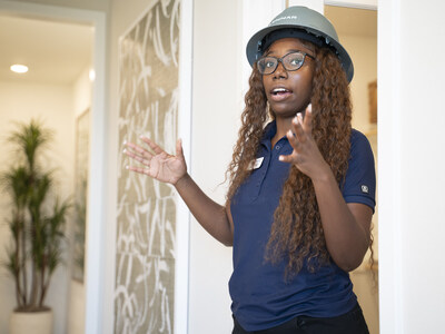 Destiny Cole, Alumni of the HomeAid San Diego WORKS Construction Training Program (photo by Edgar Ontiveros Medina, Prebys Foundation)