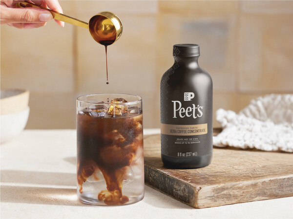 A Peet's anuncia o Ultra Coffee, o primeiro café concentrado da marca usando sua mistura exclusiva, o Espresso Forte.