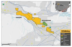 O3 Mining Further Consolidates Presence in the Casa Berardi Trend by Acquiring the Desjardins Property