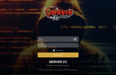 Screenshot of iServer's website prior to its seizure