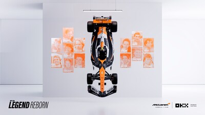 McLaren Racing y OKX presentan la decoración única Legend Reborn para el Gran Premio de Singapur, en honor a la icónica era MP4