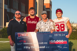 Walk-On's Sports Bistreaux Doubles Down on Danny Stutsman's $50,000 Donation to Support Oklahoma Sooners' Walk-On Players