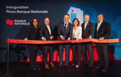 Ribbon cutting at the inauguration of National Bank Place (CNW Group/National Bank of Canada)