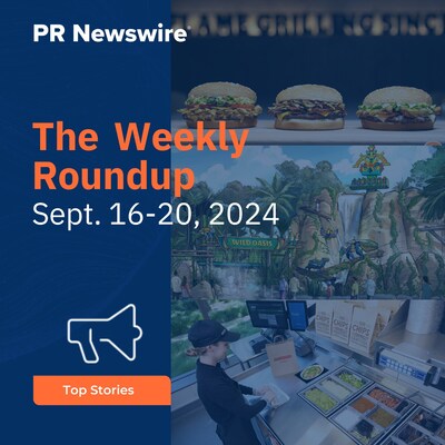 PR Newswire Weekly Press Release Roundup, Sept. 16-20, 2024. Photos provided by Burger King, Busch Gardens Tampa Bay and Chipotle Mexican Grill.