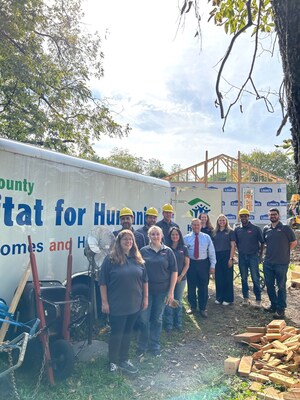 Representatives from Suburban Propane's Washington, New Jersey Customer Service Center volunteered at a build site with Warren County Habitat for Humanity with the support of Assemblyman John DiMaio (NJ District 23). The Company also contributed funds toward this build and others as a Framer Sponsor. The effort is part of Suburban Propane's SuburbanCares initiative in communities nationwide. (Photo courtesy of Suburban Propane).