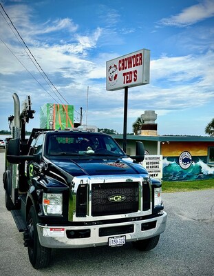 The C2 Ford 750 complete with crane and every other tool imaginable for decommissioning data centers and just about anything else made many legendary eating stops on its way to the July ITAD Summit in Miami and was a great conversation piece with attendees.