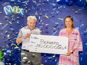 Lotto Max - A retiree wins half of the record-breaking $80M jackpot with a last-minute ticket he purchased online