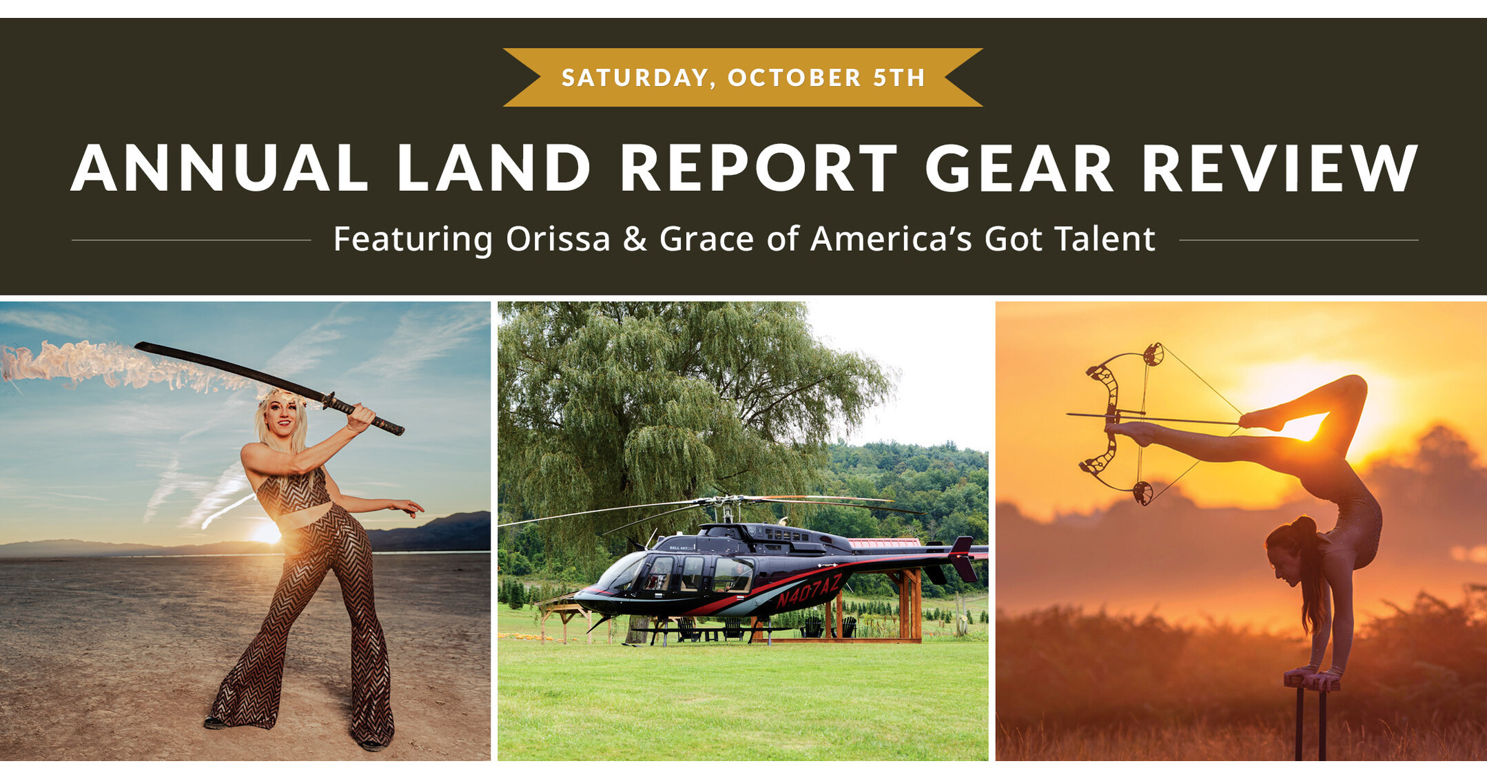 Woodlife Farm Market Hosts Annual Land Report Gear Review Featuring America’s Got Talent Stars, A Bell 407 Helicopter, and Live Music!