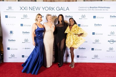 (L-R) Actress Flavia Alessandra, BrazilFoundation President and CEO Rebecca Tavares, singer and songwriter Ludmilla, and first ballerina of Dance Theatre of Harlem Ingrid Silva.