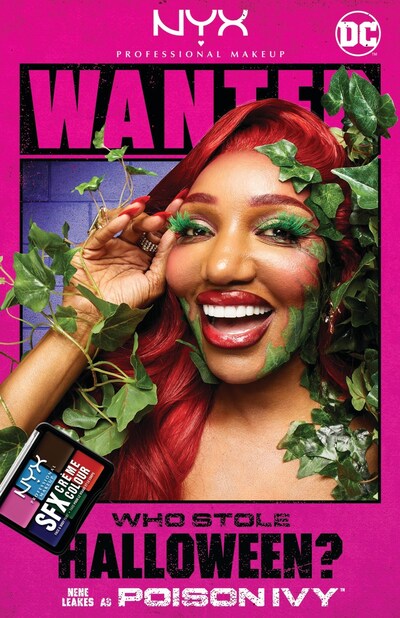 Nene Leakes of “The Real Housewives of Atlanta” as Poison Ivy in the NYX Professional Makeup “Who Stole Halloween?” campaign.