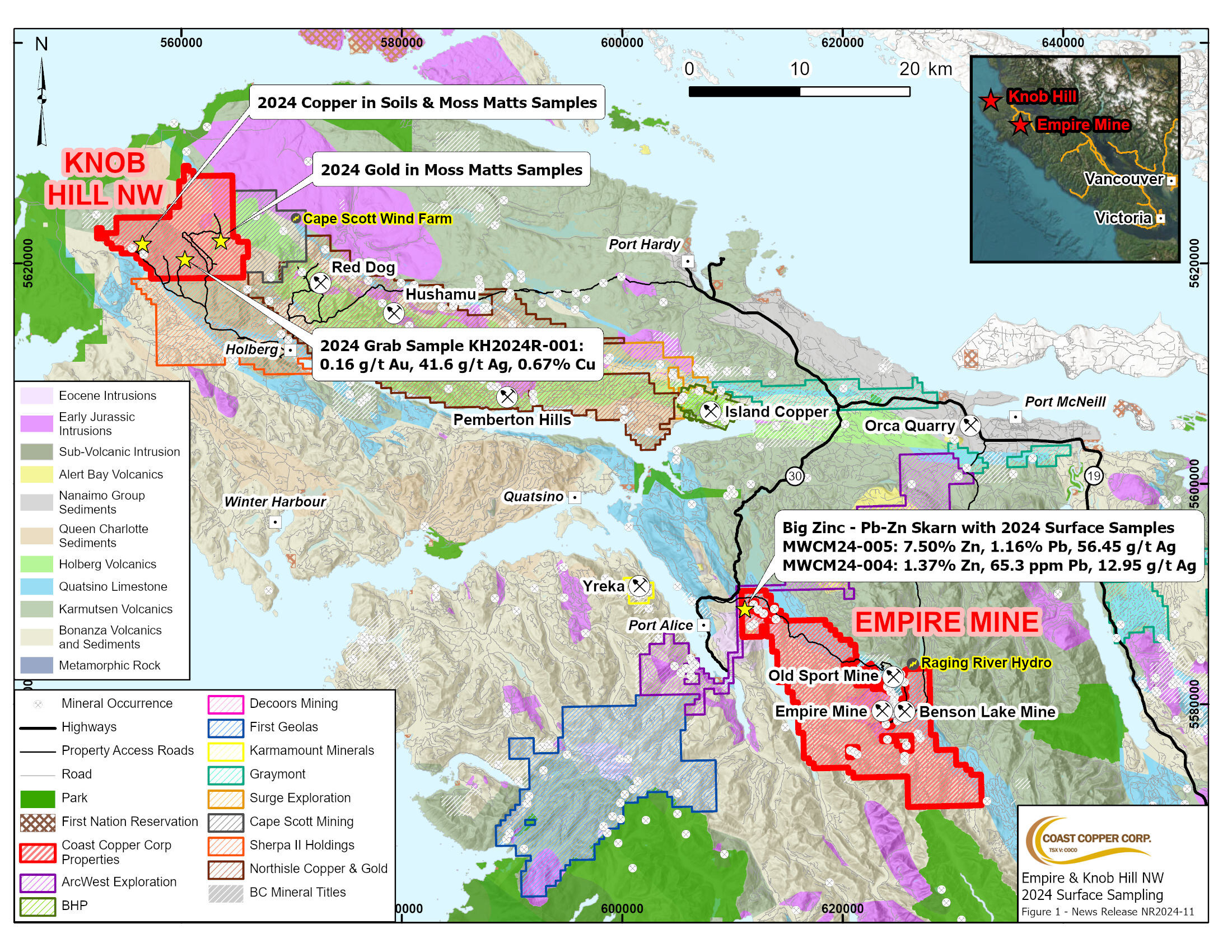 Coast Copper NR24-11. Figure 1 (CNW Group/Coast Copper Corp.)
