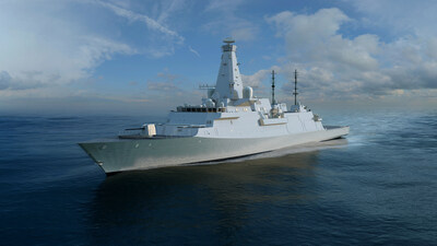 The Mk 45 Naval Gun System with the Ammunition Handling System landing on the HMS Glasgow.