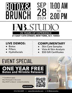 Join FABrx Studio for Botox and Brunch: Win One Year of Free Botox at This Exclusive Event!