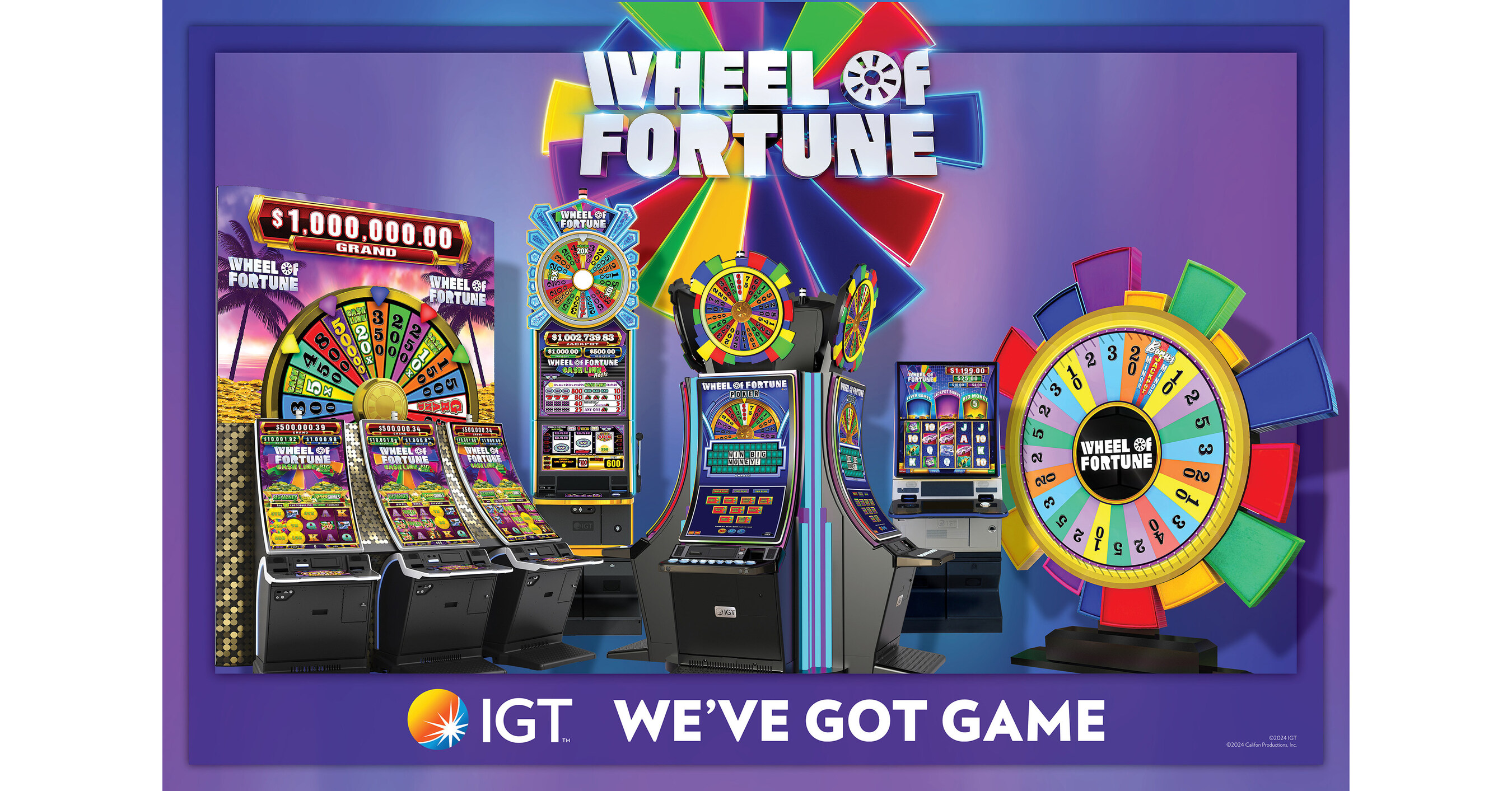 IGT Extends Success of Wheel of Fortune Brand to New Product Categories at  Global Gaming Expo 2024