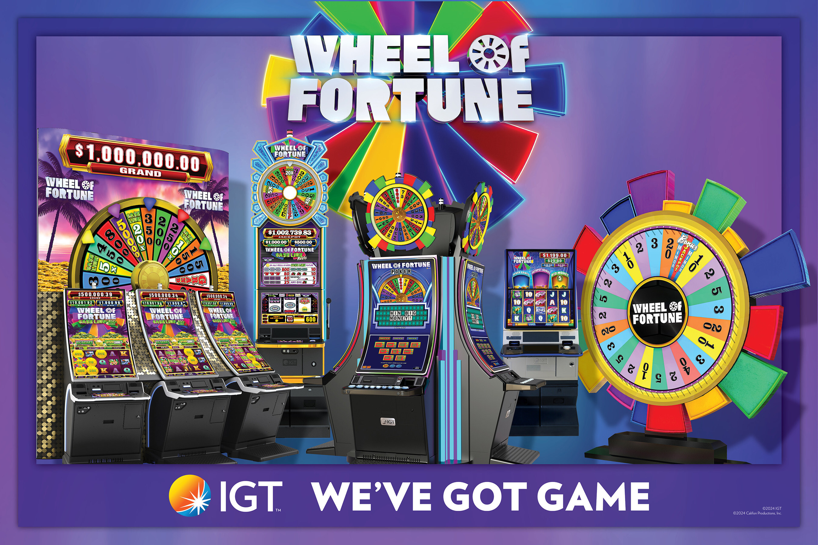 IGT Extends Success of Wheel of Fortune Brand to New Product Categories at Global Gaming Expo 2024