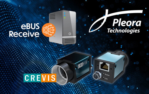 CREVIS has selected Pleora's eBUS SDK to provide critical receive capabilities for its new line of GigE Vision and USB3 Vision machine vision cameras