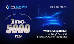 WeBranding Global Ranks No. 633 on the 2024 Inc. 5000