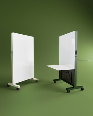 Clarus Unveils a Mobile Dry-Erase Glassboard with Built-in Desk