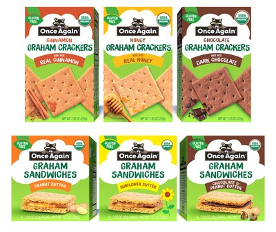 Once Again launches new graham crackers and new chocolate peanut butter graham sandwiches.