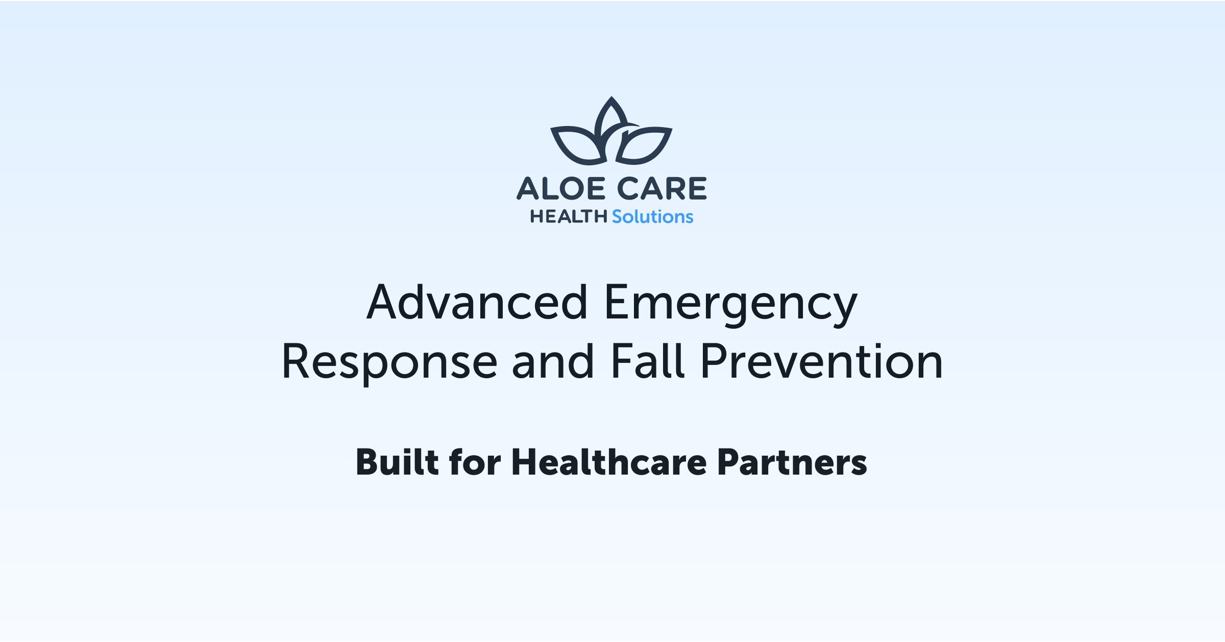 ALOE CARE HEALTH LAUNCHES NEW DIVISION TO MEET GROWING DEMAND FROM  HEALTHCARE PROVIDERS: ALOE CARE HEALTH SOLUTIONS
