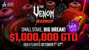 ACR Poker Warms Up Players for October's Dual Venom Tourneys with $1 Million Guaranteed Venom Warmup