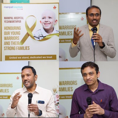 Oncologists addressing families of young cancer warriors