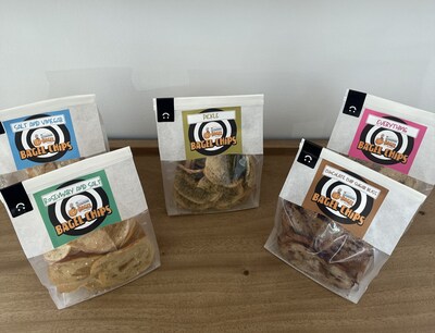 This photo is showing 5 of our 20 incredible Eccentric Bagel Chip  flavors: Everything, Garlic Parmesan, Cheddar Burst, Cinnamon Raisin Brown Sugar Crunch, and Jalapeno Cheddar. Perfectly crispy, bold, and bursting with flavor, these bagel chips are the ultimate snack. Whether you crave something savory or a touch of sweetnessExplore all our unique varieties and find your new favorite!