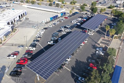 Two carport structures were installed at the site, with the solar system boasting a total installed capacity of 197kW.