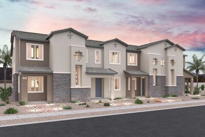 4-Plex Exterior Rendering | New Townhomes in Henderson, NV | The Townes at Union Village by Century Communities