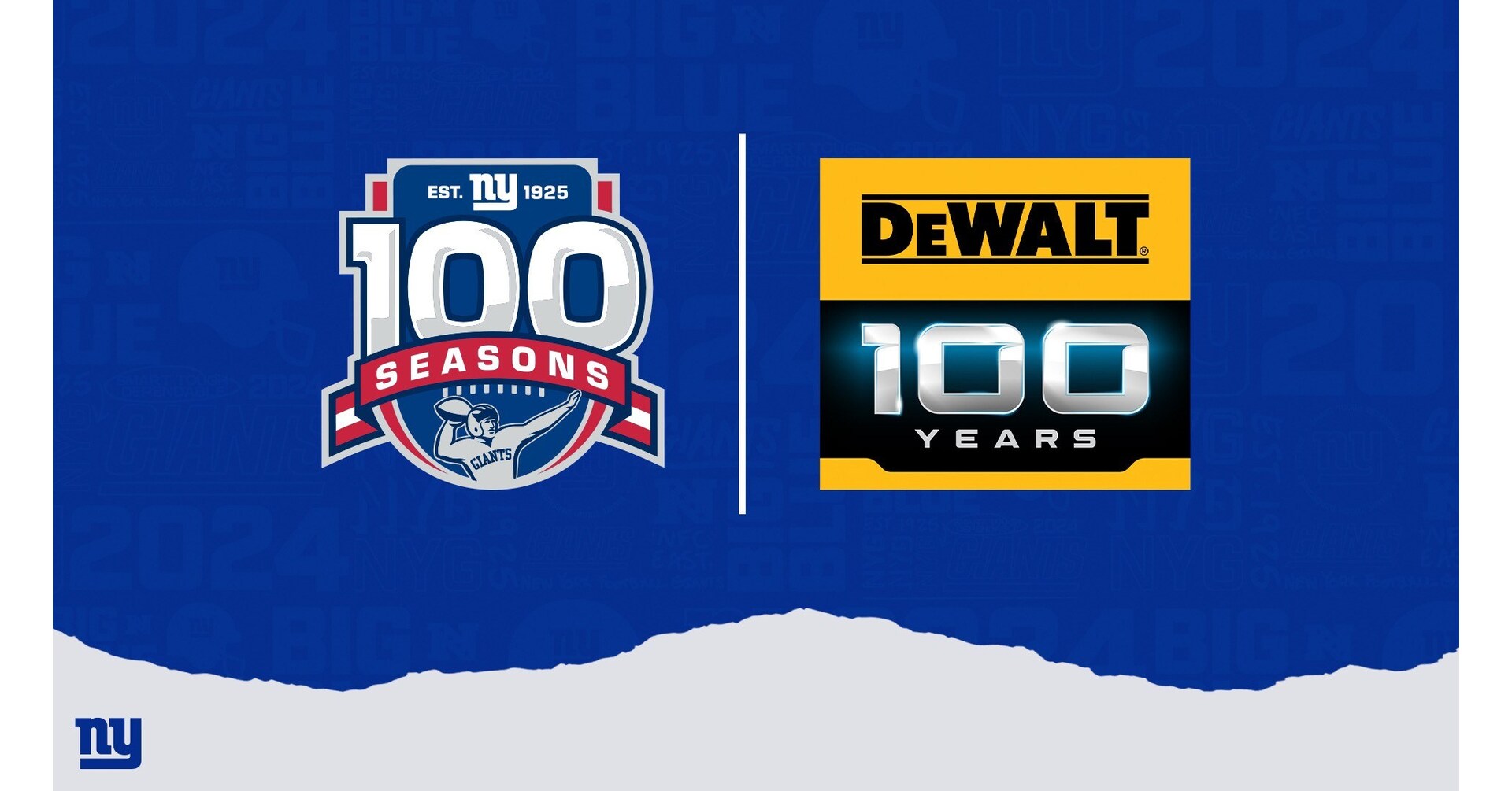 Honoring the Pros on the Jobsite and on the Field: DEWALT® and the New York Giants Join Forces for Centennial Celebration