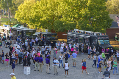 The community enjoying Food Truck Friday at the SAS Championship.