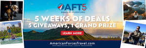 American Forces Travel Celebrates 5 Years with Giveaways and Sweepstakes for Service Members