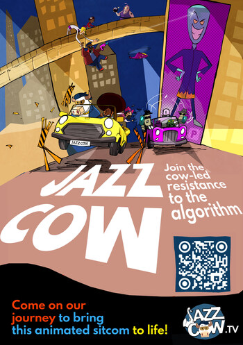 Jazz Cow Poster