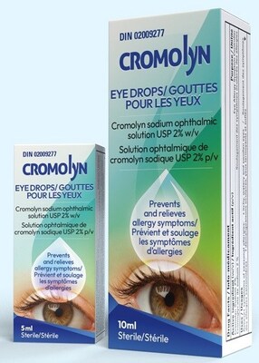 Avis public - Gouttes pour les yeux Cromolyn (5 mL et 10 mL): tous les lots font l'objet d'un rappel en raison d'un possible risque d'infection