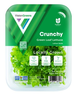Vision Greens Flagship Crunchy Green Leaf Lettuce (CNW Group/Vision Greens)