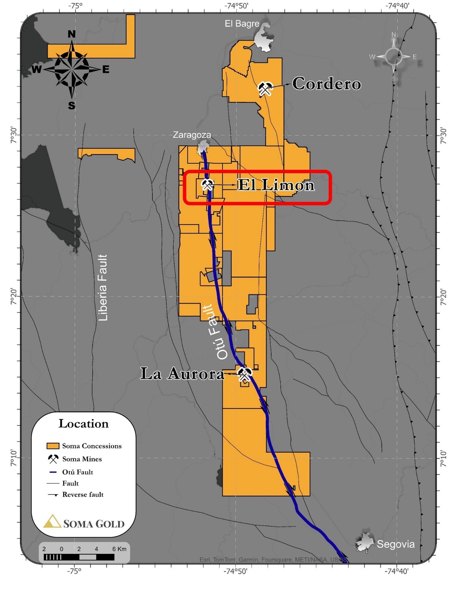 Figure 1: Location of El Limon Mine (CNW Group/Soma Gold Corp.) Figure 1: Location of El Limon Mine (CNW Group/Soma Gold Corp.)