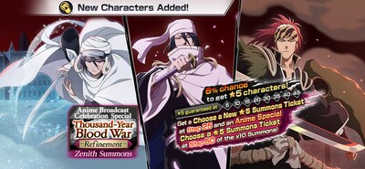 KLab Inc., a leader in online mobile games, announced that its hit 3D action game Bleach: Brave Souls will be holding the BLEACH: Thousand-Year Blood War - The Conflict Broadcast Celebration Campaign from September 30 to celebrate the October premiere of the animated TV series, BLEACH: Thousand-Year Blood War – The Conflict.