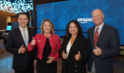 VIPC President and CEO Joe Benevento,  Virginia Secretary of Commerce & Trade Caren Merrick, VIPC Board Chair, Dr. Rita Roy, and President of the National Venture Capital Association (NVCA), Bobby Franklin celebrate Virginia's success!