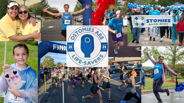 The message Ostomies are Life-savers is shared at the Run For Resilience Ostomy 5k on Ostomy Awareness Day. National events will be held on Saturday, October 5, 2024.