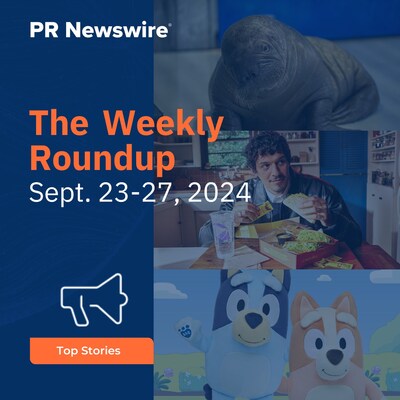 PR Newswire Weekly Press Release Roundup, Sept. 23-27, 2024. Photos provided by SeaWorld Orlando, Taco Bell Corp. and Build-A-Bear Workshop.