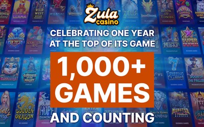 Zula Casino celebrates first anniversary with month-long birthday bash, including special promotions, rewards, and an advent-calendar of giveaways. (CNW Group/Blazesoft Ltd.)