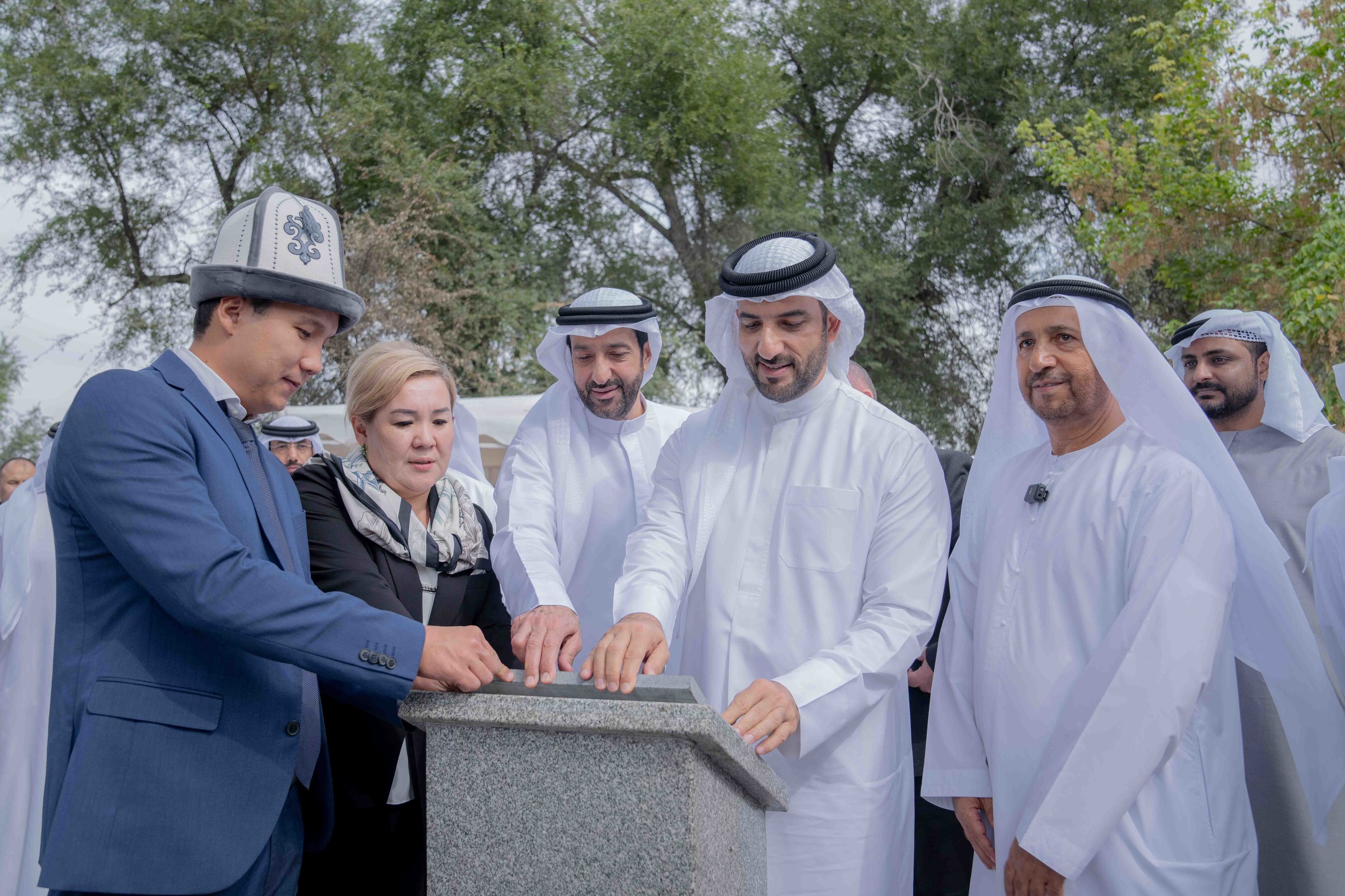 Sultan bin Ahmed lays foundation stone for Al Reeh Al Mursala Clinic in Kyrgyzstan