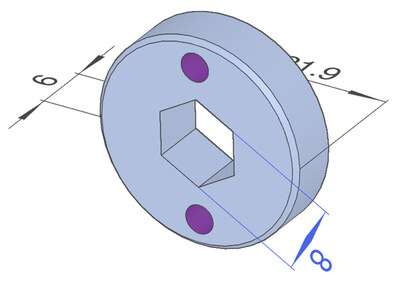 Hex hole sample model