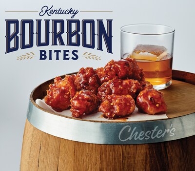 Chester's Chicken adds Kentucky Bourbon Bites to the menu at participating Chester's locations nationwide for a limited time. The bites are marinated, breaded, fried, and tossed in Cattlemen’s® Kentucky Bourbon® BBQ sauce for a sweet, smoky, and savory flavor.