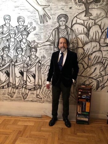 The Artist Guillermo Esparza At His Art Studio In New York City.