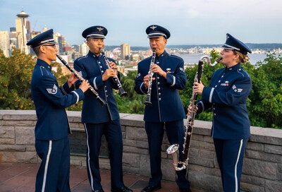 Band of the Golden West Clarinet Quartet performing in Seattle, WA.