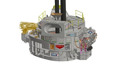 3D Model of complete EAF of Spray-Cooled equipment on a Danieli supplied furnace.