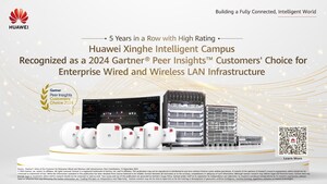 Согласно Gartner® Peer Insights™ 2024 для создания ЛВС предприятий клиенты выбирают Huawei