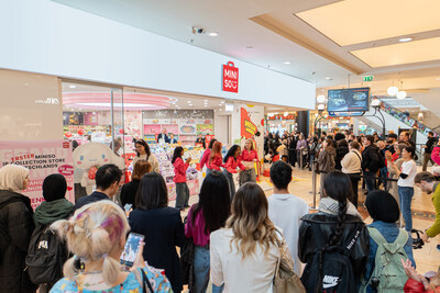 Customers Gathered outside the Store